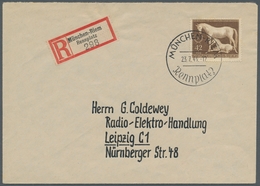 Deutsches Reich - 3. Reich: 1944, Braunes Band, EF. Auf Sammler R-Brief, Mit R-Zettel München Riem - - Other & Unclassified