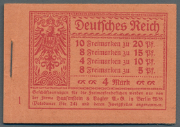 Deutsches Reich - Markenheftchen: 1920, 4 M. Germania Markenheftchen Mit ONr. 1 Und Durchgezähnten H - Postzegelboekjes