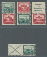 Deutsches Reich - Zusammendrucke: 1930, Nothilfe Vier Verschiedene Postfrische Zusammendrucke, W37 J - Se-Tenant