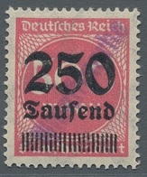 Deutsches Reich - Dienst-Kontrollaufdrucke: ROSTOCK: 1923, Überdruckausgabe 250 Tausend Auf 500 Mark - Dienstzegels