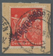 Deutsches Reich - Dienst-Kontrollaufdrucke: WIESBADEN: 1923, Arbeiter 12 Mark Mit Doppeltem Aufdruck - Dienstzegels