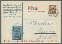 Deutsches Reich - Halbamtliche Flugmarken: 1933, "30 Pfg. Schwarz Auf Hellultramarin", Sauber Gestem - Luchtpost & Zeppelin