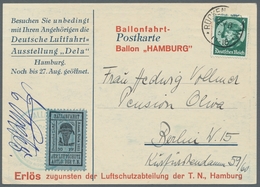 Deutsches Reich - Halbamtliche Flugmarken: 1933, "30 Pfg. Schwarz Auf Hellultramarin Mit PLF I", Sau - Luchtpost & Zeppelin