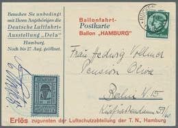 Deutsches Reich - Halbamtliche Flugmarken: 1933, "30 Pfg. Schwarz Auf Hellultramarin Mit PLF I", Sau - Luft- Und Zeppelinpost