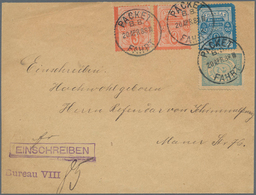 Deutsches Reich - Privatpost (Stadtpost): BERLIN - Hansa, Seltene Mischfrankatur Einer Paketfahrt Mi - Private & Local Mails