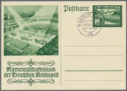 Deutsches Reich - Ganzsachen: 1931-1941, 10 GA's Meist Blanko, Alle Mit Dem Ersttag Stpl. Der Jeweil - Autres & Non Classés