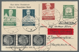 Deutsches Reich - Ganzsachen: 1934, "WHW", Ganzsachenkarte Mit Zusatzfrankatur (u.a. Mi. 562) Auf Ei - Autres & Non Classés