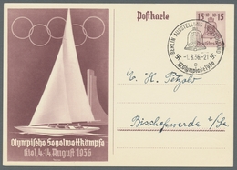 Deutsches Reich - Ganzsachen: 1936, "Olymp. Spiele Kiel/Segelwettkämpfe", Beide Karten Je Mit ESST B - Autres & Non Classés