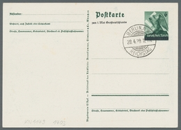Deutsches Reich - Ganzsachen: 1939, "6 Pfg. 1. Mai", Blankosgestempelte Sonder-GA Mit Ersttagsstempe - Autres & Non Classés