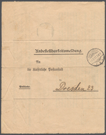 Deutsches Reich - Besonderheiten: 1907, Unbestellbarkeitsmeldung Von Hohenbrück Nach Dresden, Dort F - Autres & Non Classés