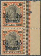 Deutsche Post In Der Türkei: 1905, 1 1/2 Pia. Auf 30 Pf Mit Aufdruck-ABART "Fußstrich Der Linken 1 A - Turchia (uffici)