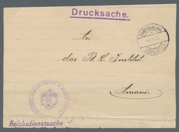 Deutsch-Ostafrika - Stempel: 1915 - DARESSALAM (1.7.15). Provisorischer Drucksache-Umschlag Nach Ama - German East Africa