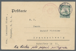 Deutsch-Ostafrika - Stempel: 1915 - PANGANI (13.8.15). 4 Heller (Mi.-Nr. 31) Auf Postkarte Eines Leu - África Oriental Alemana