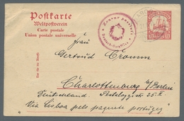 Deutsch-Ostafrika - Stempel: 1915 - TABORA (21.8.15). Ganzsache 7 1/2 Heller Nach Charlottenburg übe - Deutsch-Ostafrika