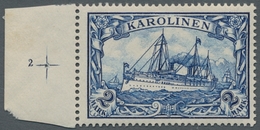 Deutsche Kolonien - Karolinen: 1900, Kaiseryacht 2 Mark Ungebraucht Vom Linken Seitenrand Mit Passer - Isole Caroline