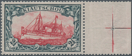 Deutsche Kolonien - Kiautschou: 1905, 2½ Dollar Kaiseryacht, Grünschwarz/dunkelkarmin, 26:17 Zähnung - Kiaochow