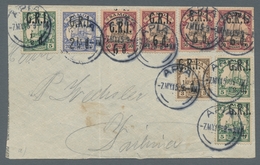 Deutsche Kolonien - Samoa - Britische Besetzung: 1914, G.R.I.-Aufdrucke, Philatelistische Vier-Farbe - Samoa