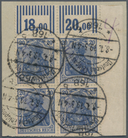 Deutsche Besetzung I. WK: Postgebiet Ober. Ost - Libau: 1919. Germania 20 Pf Als äußerst Seltener Wa - Bezetting 1914-18