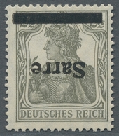 Deutsche Abstimmungsgebiete: Saargebiet: 1920, "2 ½ Pfg. Mit Germania/Sarre Mit Kopfstehendem Aufdru - Cartas & Documentos