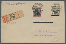 Deutsche Abstimmungsgebiete: Saargebiet: 1920, "2 ½ Pfg. Germania/Sarre Mit Kopfstehendem Aufdruck", - Cartas & Documentos