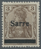 Deutsche Abstimmungsgebiete: Saargebiet: 1920, "3 Pfg. Germania/Sarre Mit Aufdruck In Type II Und Au - Cartas & Documentos