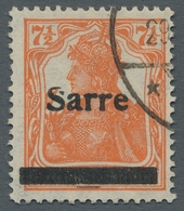 Deutsche Abstimmungsgebiete: Saargebiet: 1920, "7 ½ Pfg. Germania/Sarre Mit Aufdruck In Type II Und - Cartas & Documentos