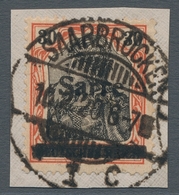 Deutsche Abstimmungsgebiete: Saargebiet: 1920, "30 Pfg. Germania/Sarre Auf Orangeweißem Papier", Zen - Storia Postale