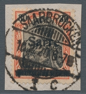 Deutsche Abstimmungsgebiete: Saargebiet: 1920, "30 Pfg. Germania/Sarre Auf Orangeweißem Papier", Zen - Briefe U. Dokumente