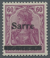 Deutsche Abstimmungsgebiete: Saargebiet: 1920, "60 Pfg. Germania/Sarre Purpurlila", Die Seltene Farb - Covers & Documents