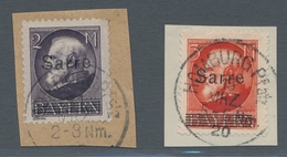 Deutsche Abstimmungsgebiete: Saargebiet: 1920, "2 Und 3 Mk. Bayern/Sarre", Sauber Gestempelte Werte - Cartas & Documentos