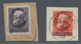 Deutsche Abstimmungsgebiete: Saargebiet: 1920, "2 Und 3 Mk. Bayern/Sarre", Sauber Gestempelte Werte - Lettres & Documents