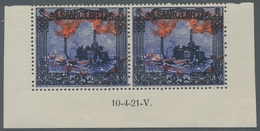 Deutsche Abstimmungsgebiete: Saargebiet: 1921, "25 Mk. Landschaften I Mit Druckdatum", Postfrisches - Cartas & Documentos