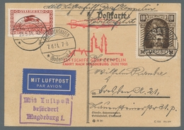 Deutsche Abstimmungsgebiete: Saargebiet: 1931 - Landungsfahrt Nach Magdeburg, Zuleitung Saar Auf Hoc - Briefe U. Dokumente