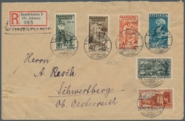 Deutsche Abstimmungsgebiete: Saargebiet: 1927, "Volkshilfe", Kompletter Satz Mit Zusatzfrankatur Auf - Cartas & Documentos