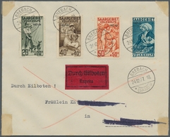Deutsche Abstimmungsgebiete: Saargebiet: 1927, "Volkshilfe" Komplett Je Mit BREBACH * (SAAR) A 24.12 - Lettres & Documents