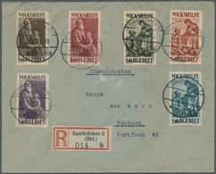 Deutsche Abstimmungsgebiete: Saargebiet: 1928, "40 C. Bis 3 Fr. Volkshilfe" Je Mit Vollem Vorersttag - Lettres & Documents