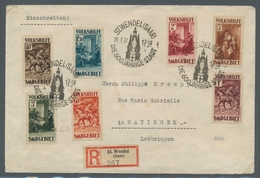 Deutsche Abstimmungsgebiete: Saargebiet: 1931, "Volkshilfe Gemälde IV" Komplett Auf Satz-R-Brief Mit - Briefe U. Dokumente