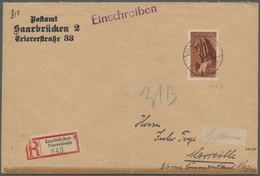 Deutsche Abstimmungsgebiete: Saargebiet: 1934, "5 Fr. Volkshilfe" Mit Zentralem SAARBRÜCKEN * 2 Bb 2 - Briefe U. Dokumente