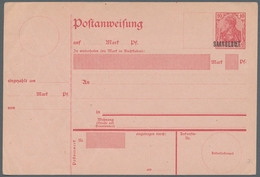 Deutsche Abstimmungsgebiete: Saargebiet - Ganzsachen: 1920/21, "10 Pfg. Germania/Saargebiet", Ungebr - Interi Postali