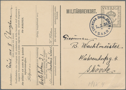 Deutsche Abstimmungsgebiete: Saargebiet - Feldpost: 1935, Militärbrevkort Gestempelt "SVENSKA BATALJ - Brieven En Documenten