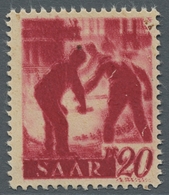 Saarland (1947/56): 1947, "20 Pfg. Saar I Mit Druck Auf Der Gummiseite", Postfrischer Wert Mit Zusät - Andere & Zonder Classificatie