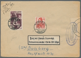 Saarland (1947/56): 1948, "4 Und 14 Fr. Saar III" Als MiF Auf Brief Von MERZIG (SAAR) A 23.7.48 Nach - Otros & Sin Clasificación
