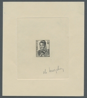 Saarland (1947/56): 1948, "4 Fr. Saar III Schwarz" Als "Epreuve De Artists" Auf Ungummiertem Kartonp - Other & Unclassified