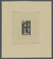 Saarland (1947/56): 1948, "50 Fr. Saar III Schwarz" Als Schwarzdruck Auf Ungummiertem Kartonpapier M - Sonstige & Ohne Zuordnung