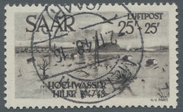 Saarland (1947/56): 1948, "Hochwasserhilfe", Sauber Gestempelter Satz In Tadelloser Erhaltung, Gepr. - Otros & Sin Clasificación