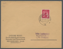 Saarland (1947/56): 1949, "Universität Des Saarlandes" Auf Brief Mit Ersttagsstempel NEUNKIRCHEN (SA - Other & Unclassified