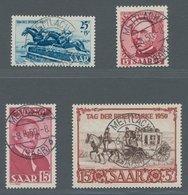 Saarland (1947/56): 1949-50, "25 Fr. Tag Des Pferdes In Type II, Kolping, P. Wust Und IBASA", Vier W - Sonstige & Ohne Zuordnung