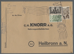 Saarland (1947/56): 1949, Zwei Großformatige Frankierte Belege Mit Hohen Portostufen Und Frankaturen - Autres & Non Classés