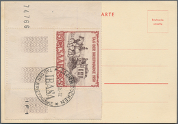Saarland (1947/56): 1950, 15+5 Fr IBASA Aus Der Linken Unteren Bogenecke Mit Bogen-Nr. "74766" Und R - Other & Unclassified