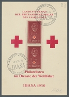 Saarland (1947/56): 1950, "P. Wüst", Zwei Werte Als Paar Geklebt Mit Zweimal ESST Auf Offizieller Ma - Otros & Sin Clasificación